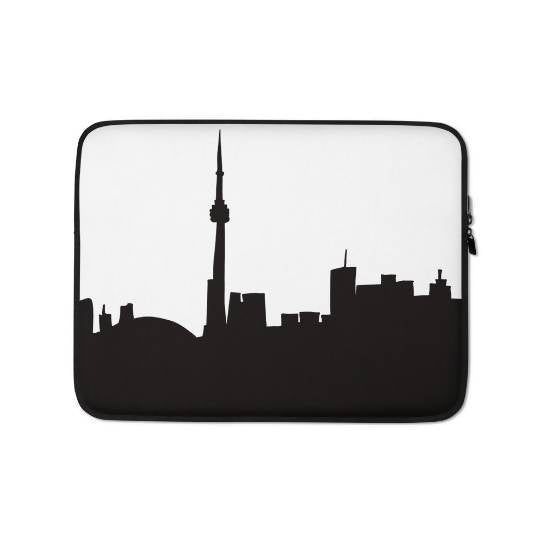 Toronto Skyline Laptop Case, Toronto Lover Gift, The 6 Gift, Toronto Merch, Gifts for Canadians, 13 inch laptop case, 15 inch laptop case