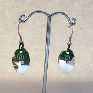 Green Lantern scale earrings