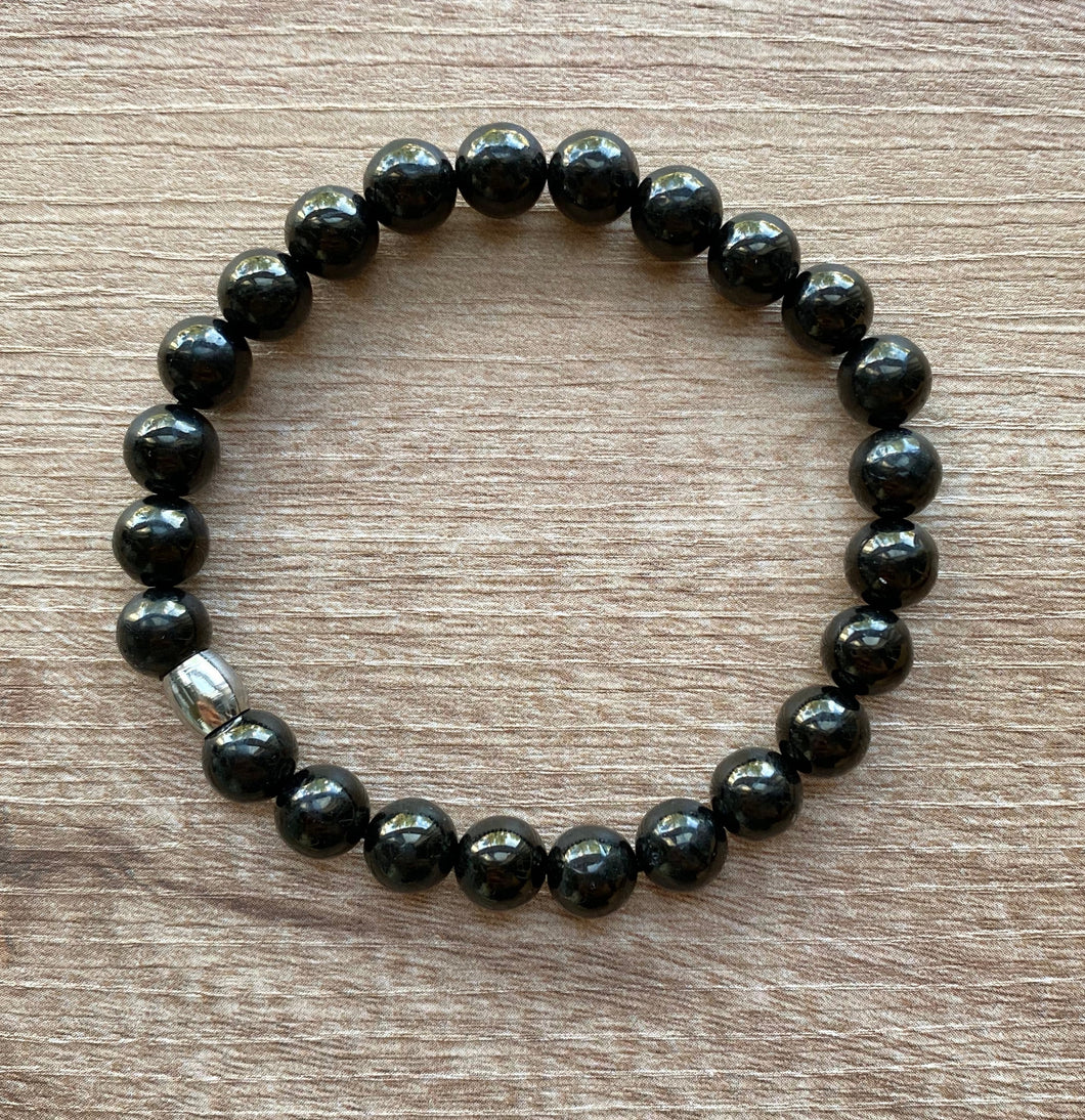 8mm Jet Bracelet