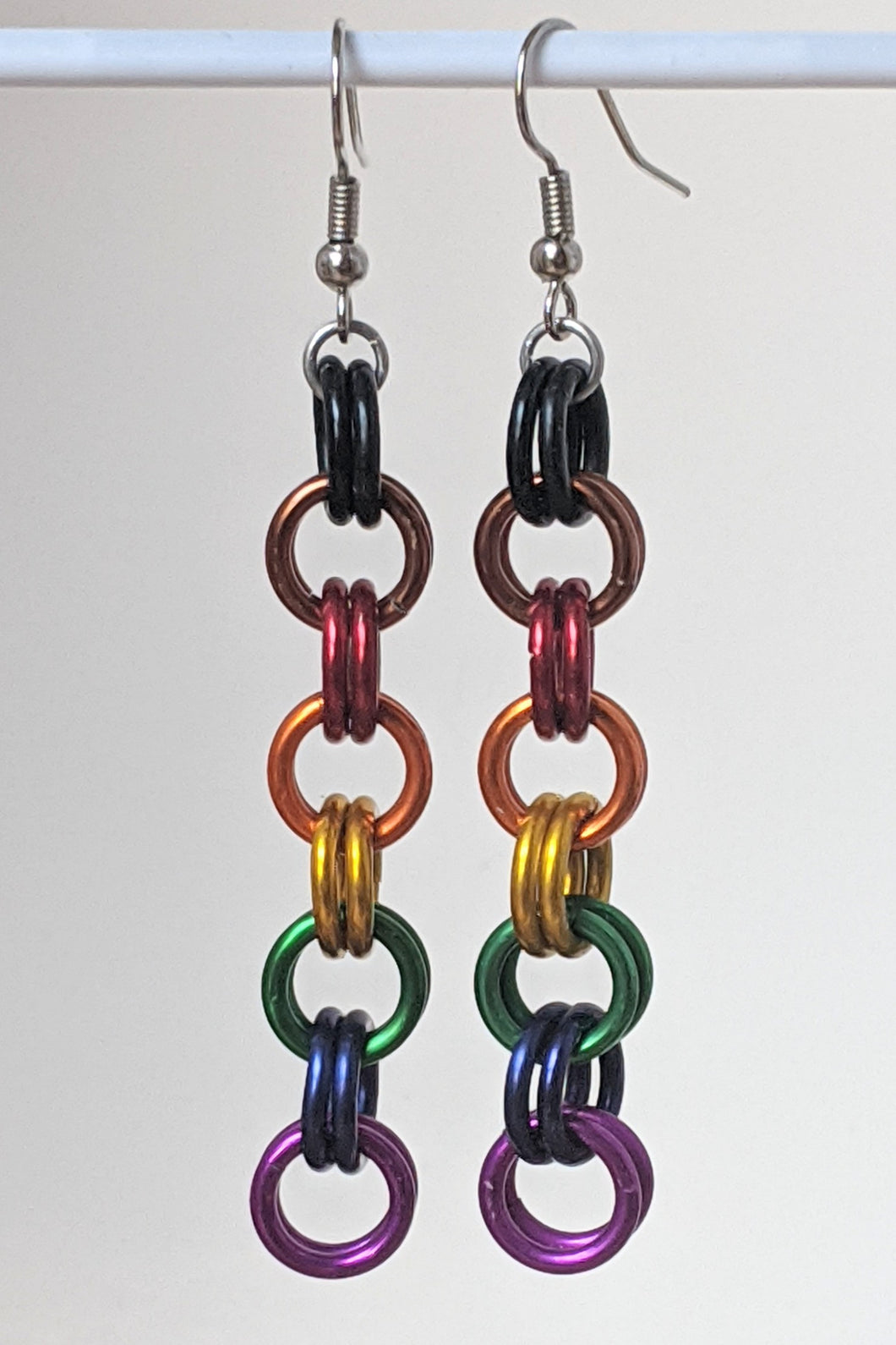 Queer People of Colour Pride Earrings (2-in-2tWeave)