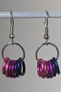 Bisexual Pride Earrings (All-in-One Weave)