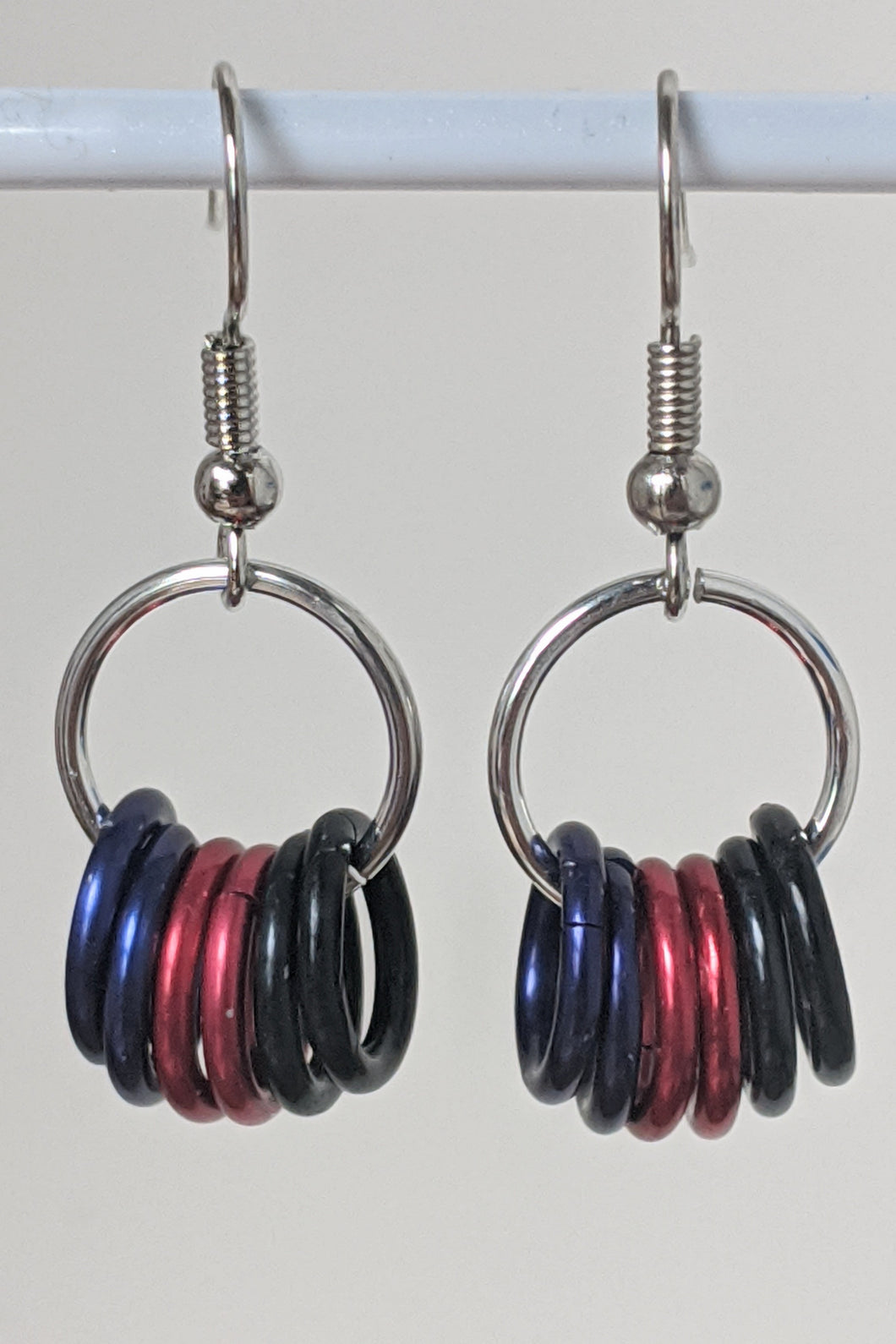 Polyamorous Pride Earrings (All-in-One Weave)