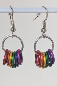 Gay Pride Earrings (All-in-One Weave)