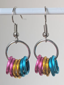 Pansexual Pride Earrings (All-in-One Weave)