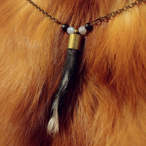 Young Skunk Tail Necklace - *REAL BONE*