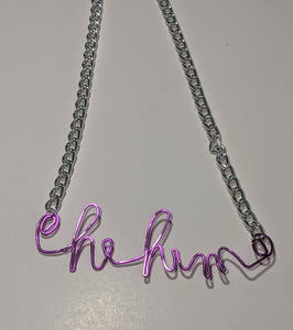 He/Him Talisman Necklace - Purple