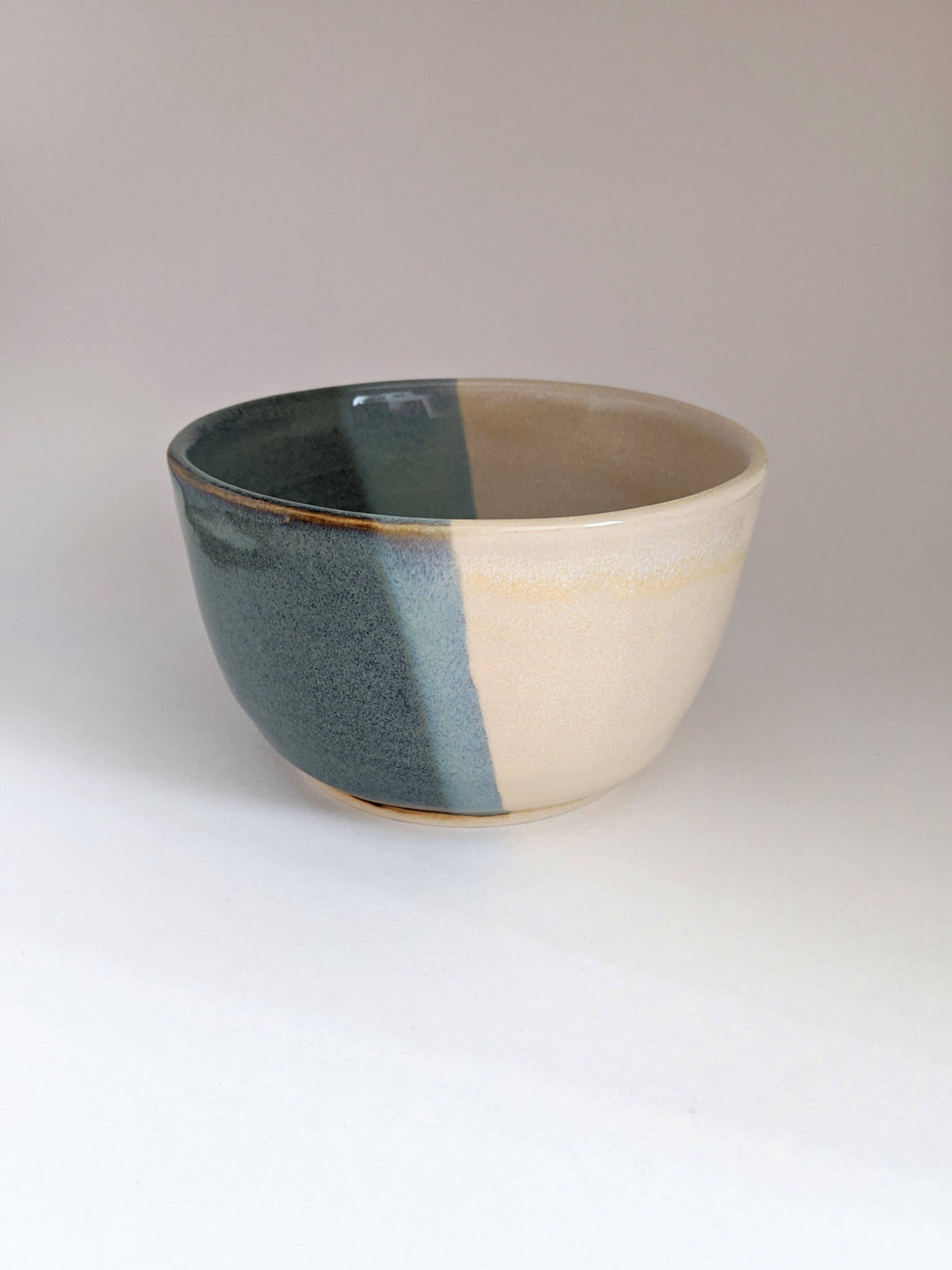 Blue and cream Ceramic Bowl