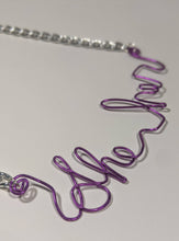 Load image into Gallery viewer, She/Her Talisman Necklace - Purple
