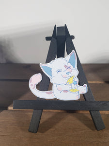 Moon Plushie Cat Vinyl Sticker