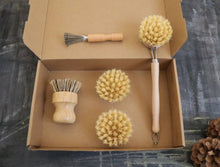 Load image into Gallery viewer, Sisal Dish Brush with Free Refill Head | Kitchen Household Zero Waste Gift
