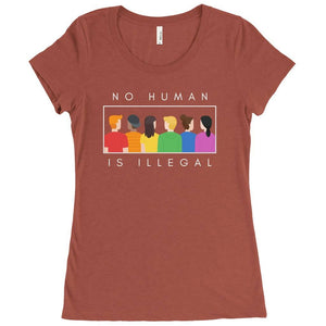 No Human is Illegal Fitted T-Shirt