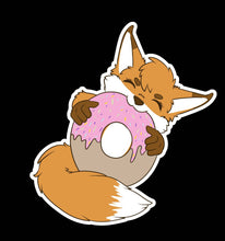 Load image into Gallery viewer, Fox Donut - Vinyl Sticker
