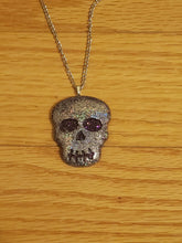 Load image into Gallery viewer, Purple Holographic Skull Necklace-Ready To Ship
