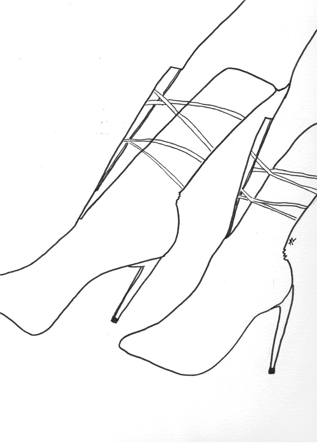 Booties, colouring page