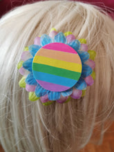 Load image into Gallery viewer, Pride Flag Flower Hair Accessory
