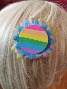 Pride Flag Flower Hair Accessory