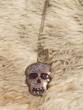 Load image into Gallery viewer, Purple Holographic Skull Necklace- Ready To Ship
