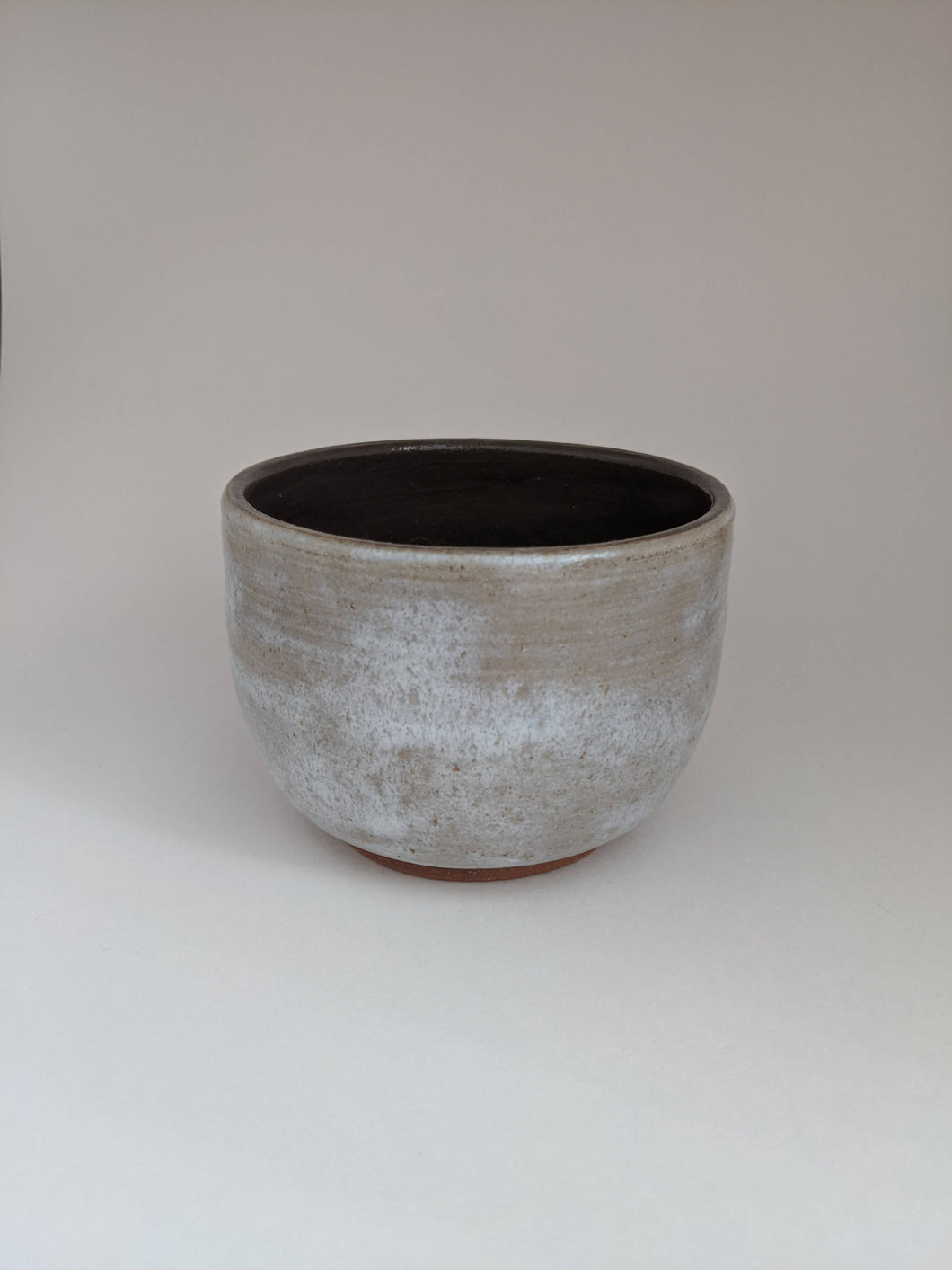 White speckled and charcoal Ceramic Bowl