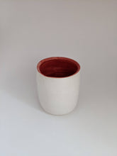 Load image into Gallery viewer, Red and white Ceramic Cup
