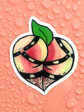 Load image into Gallery viewer, Strapped Peach sticker
