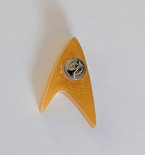Load image into Gallery viewer, Star Trek gold resin combadge pin
