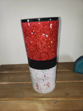 Load image into Gallery viewer, Hand Painted 25oz Pokeball Resin Glitter Tumbler

