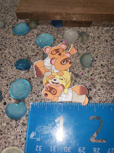 Tom Nook and Gang Animal Crossing Vinyl Die Cut Sticker Flake