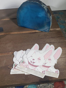 Strawberry Cake Bunny Vinyl Sticker