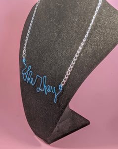 She/They Talisman Necklace - Blue