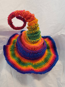 Rainbow Wonky Witch Hat