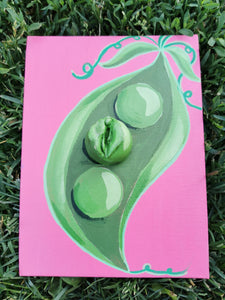 "Sugar Snatch Peas" Painting