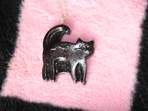 Black Cat Resin Necklace- Made To Order Kawaii Jewelry