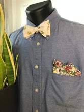 Load image into Gallery viewer, Pink and Gold Star Wars Bow Tie and Pocket Sqaure
