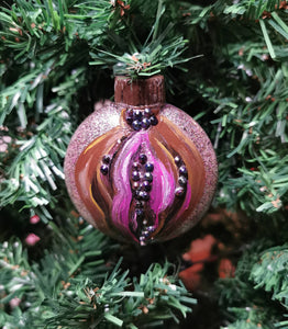 Vulva Handpainted Christmas Ornament