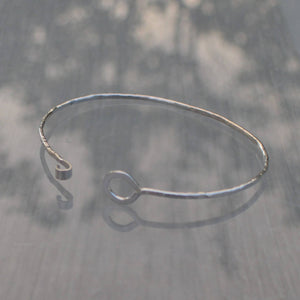 Forged Silver Wire Bracelet w/ Clasp